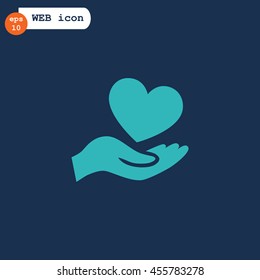  Heart icon vector .