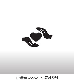  Heart icon vector .