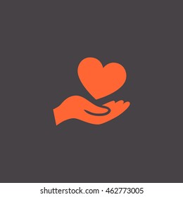  Heart icon vector .