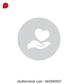  Heart icon vector .