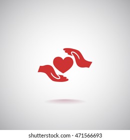  Heart icon vector .