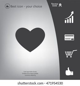 heart icon vector.