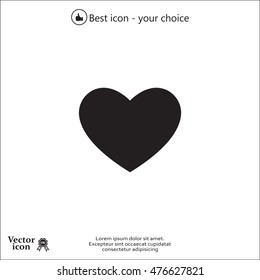 heart icon vector.