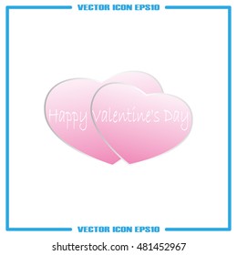 heart icon vector. 