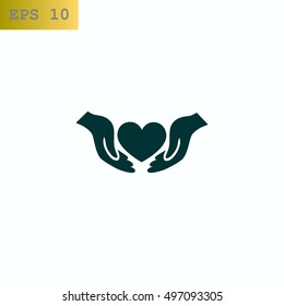  Heart icon vector .