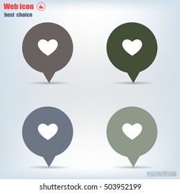heart icon vector.