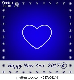 heart icon vector.