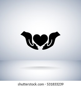  Heart icon vector .