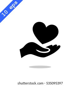  Heart icon vector .