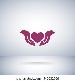  Heart icon vector .