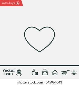 heart icon vector.