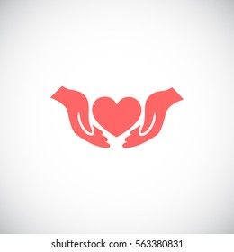  Heart icon vector .