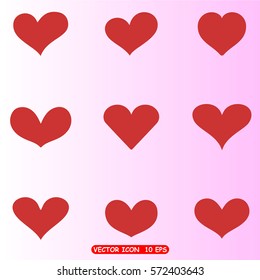 Heart icon vector