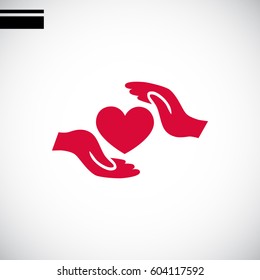  Heart icon vector .