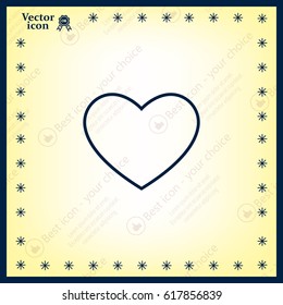 heart icon vector.