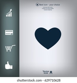 heart icon vector.