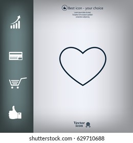 heart icon vector.