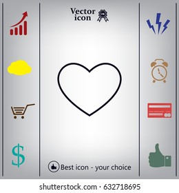 heart icon vector.