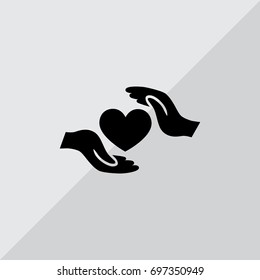  Heart icon vector .