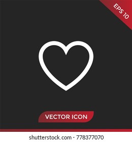 Heart icon vector