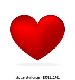 Heart icon - vector. 3D Heart icon. Symbol of Love isolated