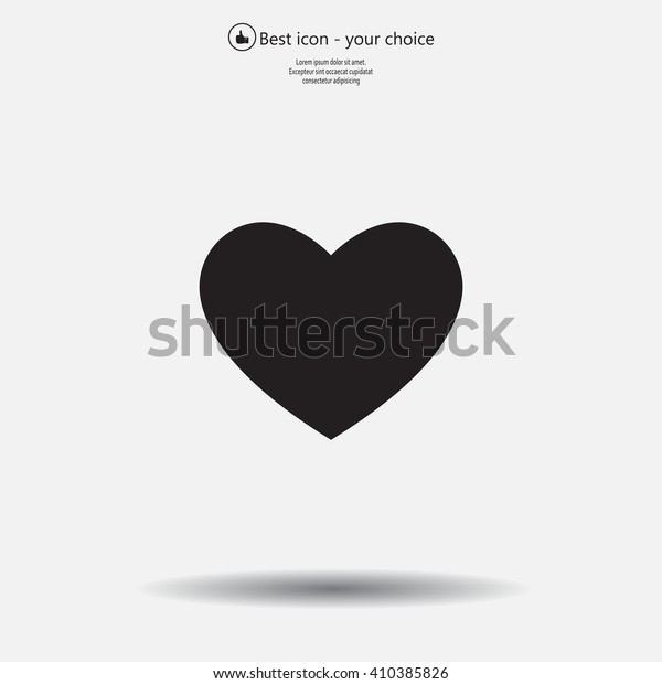 Heart Icon Vector Stock Vector (Royalty Free) 410385826