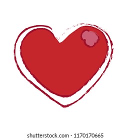 Heart icon vector, art