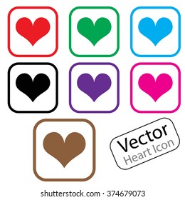 Heart Icon Vector Art, Stock Vector