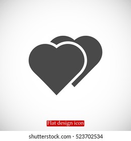 heart icon, vector best flat icon, EPS