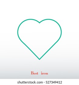 heart icon, vector best flat icon, EPS