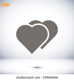 heart icon, vector best flat icon, EPS
