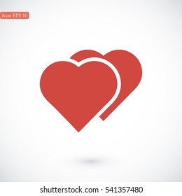 heart icon, vector best flat icon, EPS