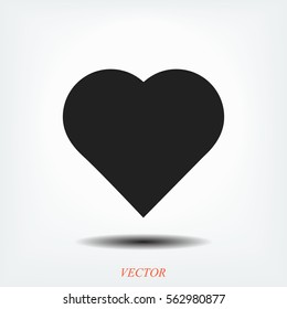 heart icon, vector best flat icon, EPS