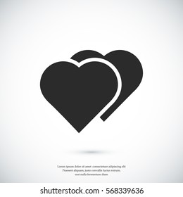heart icon, vector best flat icon, EPS