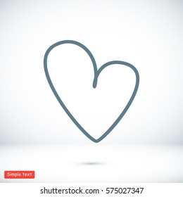heart icon, vector best flat icon, EPS
