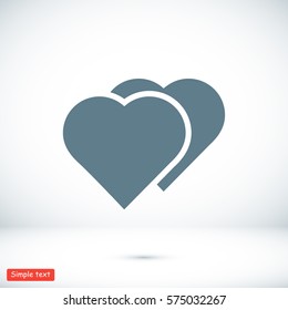 heart icon, vector best flat icon, EPS