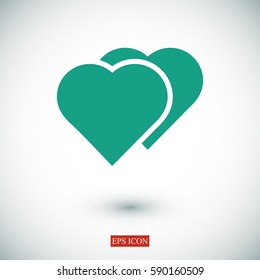 heart icon, vector best flat icon, EPS