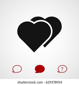 heart icon, vector best flat icon, EPS