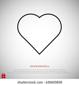 heart icon, vector best flat icon, EPS