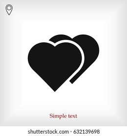 heart icon, vector best flat icon, EPS