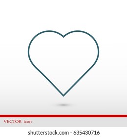 heart icon, vector best flat icon, EPS