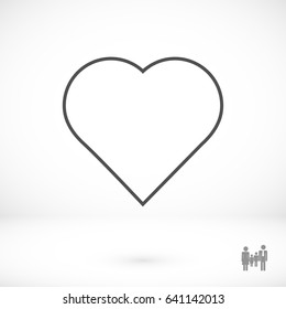 heart icon, vector best flat icon, EPS