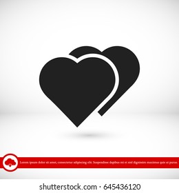 heart icon, vector best flat icon, EPS