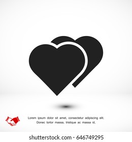 heart icon, vector best flat icon, EPS
