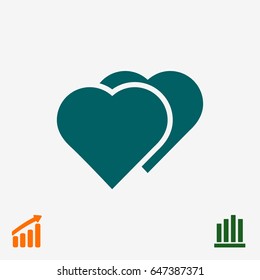 heart icon, vector best flat icon, EPS