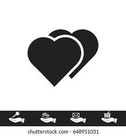 heart icon, vector best flat icon, EPS