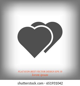 heart icon, vector best flat icon, EPS