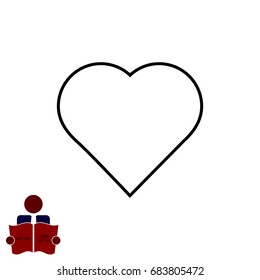 heart icon, vector best flat icon, EPS