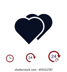 heart icon, vector best flat icon, EPS