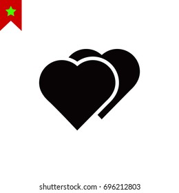 heart icon, vector best flat icon, EPS